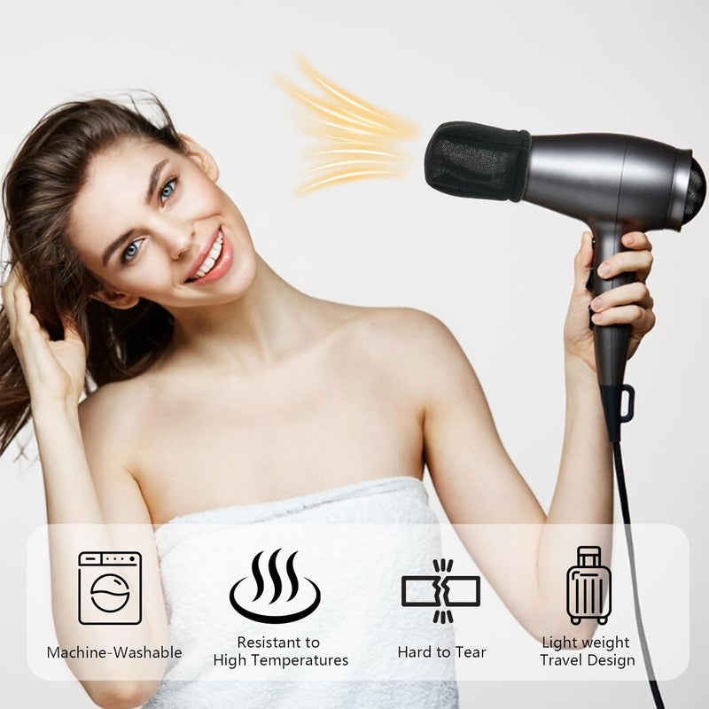 Tearom 2Pcs Travel Hair Diffuser for Hair Dryer - Compact and Portable (5.12x3.15) Travel Hair Dryer Diffuser Sock‌ Made of Soft, Heat-Resistant and Flexible Foam, Tear-Resistant and Reusable - Image 4